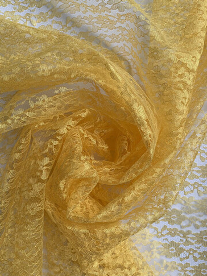 Гипюр капрон желтый