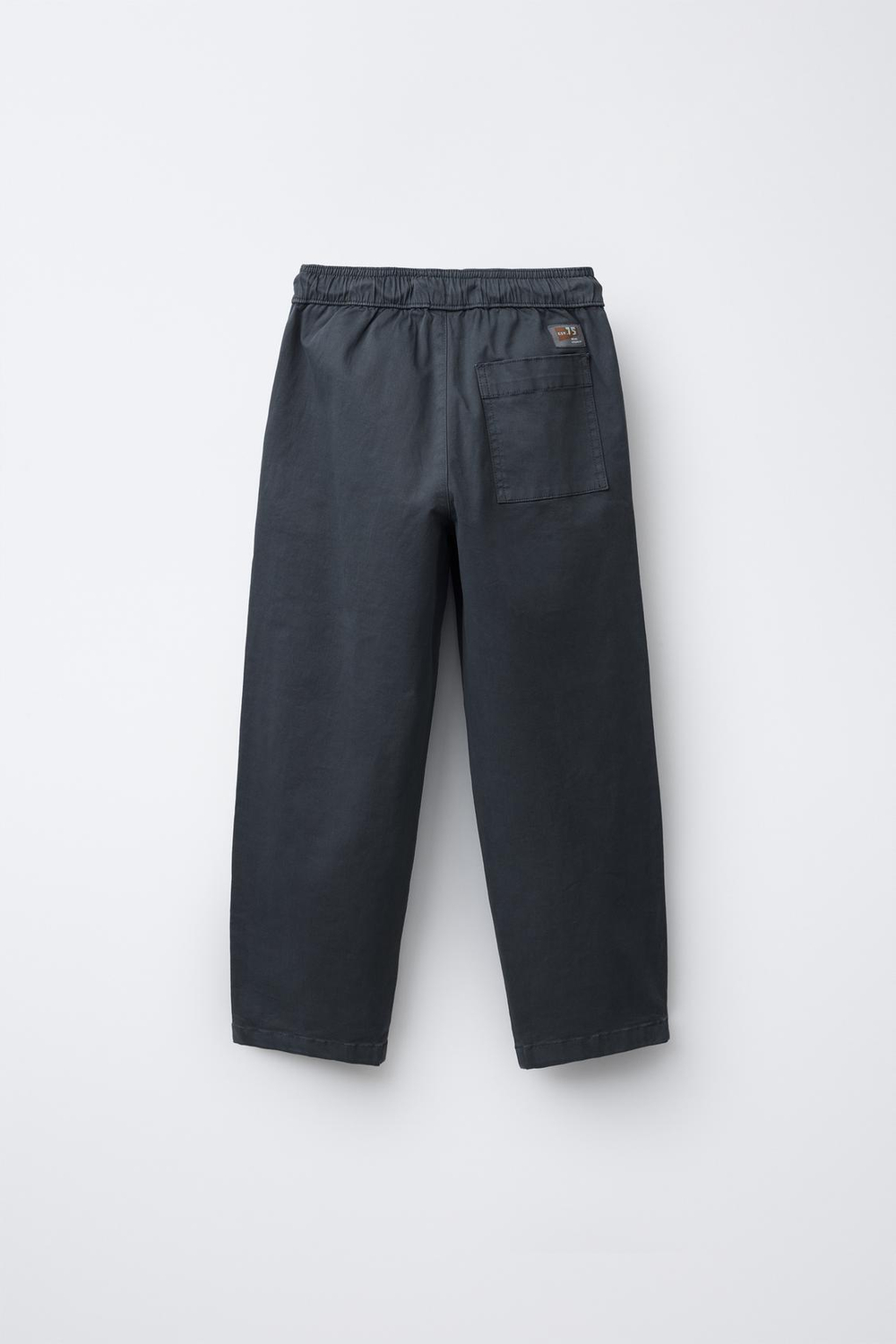 ZARA ПРЯМЫЕ БРЮКИ С НАШИВКОЙ, СИНИЙ