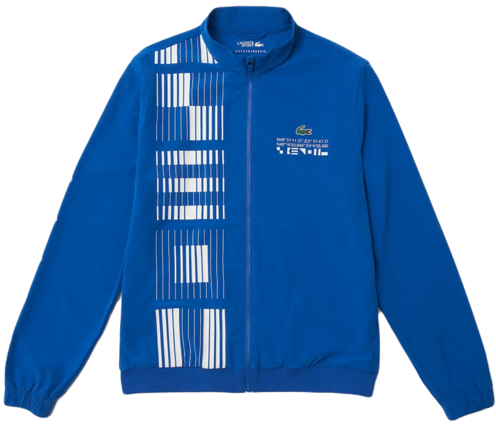 Мужская теннисная кофта Lacoste SPORT x Novak Djokovic Track Jacket - blue/white