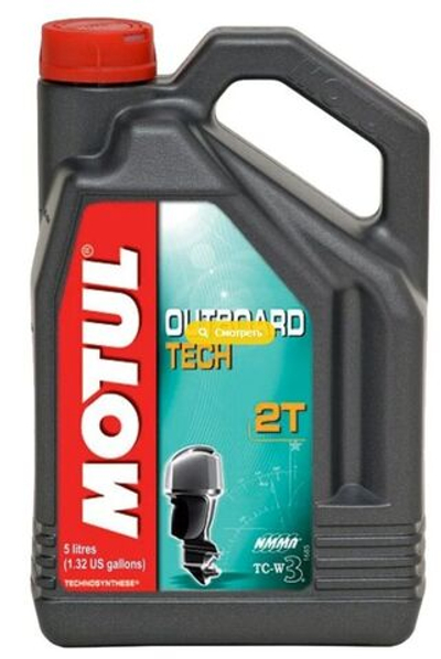 Полусинтетическое моторное масло MOTUL Outboard Tech 2T, 5 л (10266365)