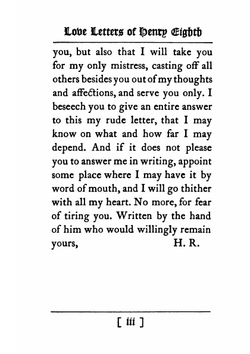 The Love Letters of Henry VIII to Anne Boleyn. With Notes | Henry