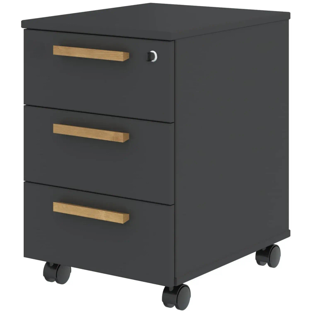 Тумба Forta мобильная FMC-3D.A 408х504х600 Черный графит