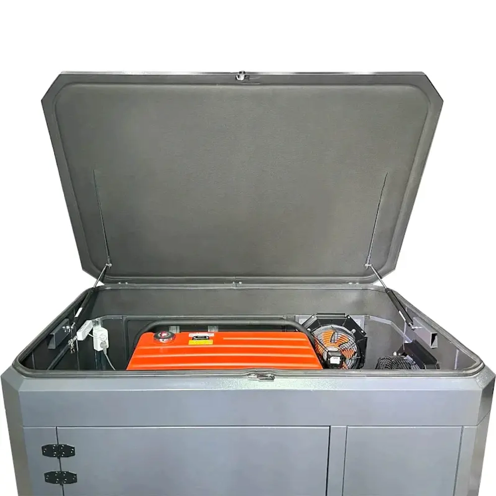 A-iPower A17000EAX бензиновый генератор в зимнем кожухе 1700SS RAL 7024 с блоком АВР 400В/100А (8 pin) 129123/29111