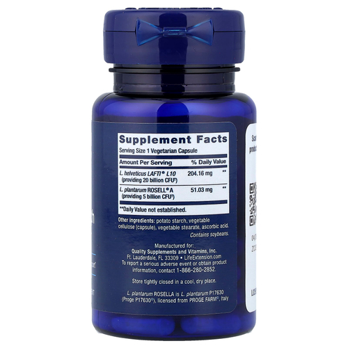 Life Extension, FLORASSIST®, пробиотик, женское здоровье, 30 вегетарианских капсул