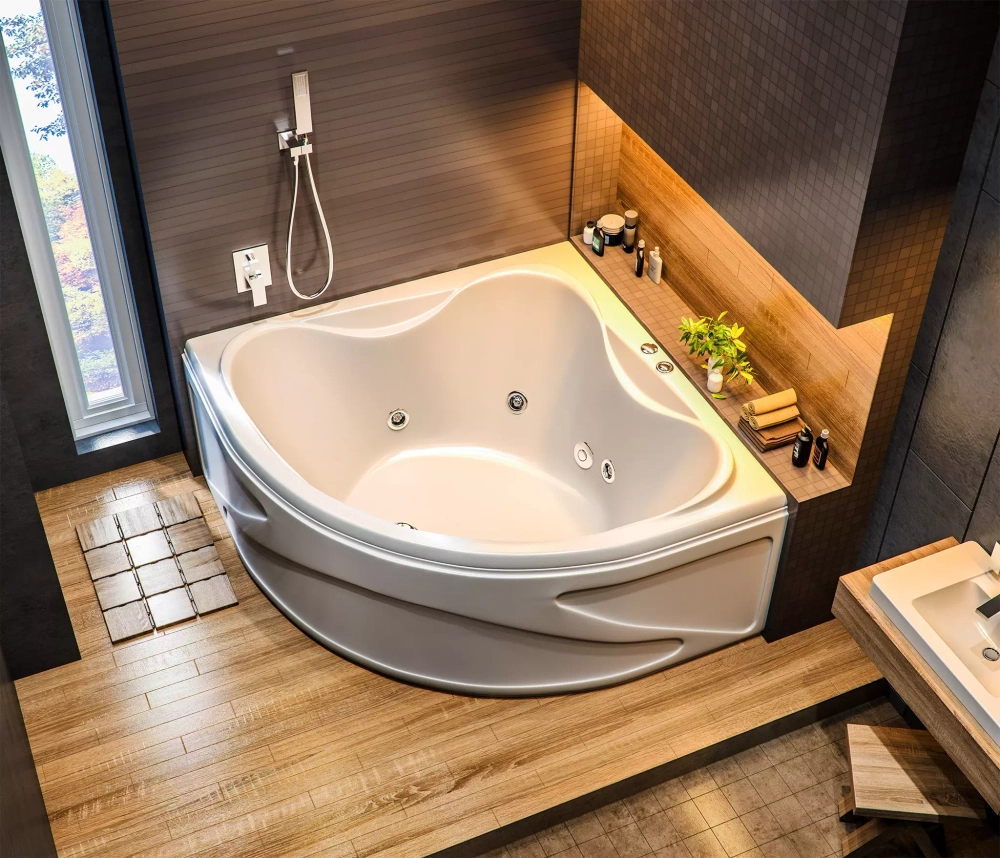 Акриловая ванна Bas (Бас) Риола 135х135, с каркасом