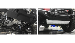 Защита рулевых тяг Rival для Jeep Wrangler JL (V - 2.0T; 2.1D; 3.6) 2017-н.в. (под штатный бампер), штампованная, алюминий 6 мм, с крепежом, 2333.2740.1.6