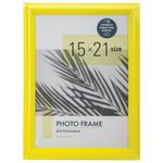 Рамка 15х21 см небьющаяся, багет 17,5 мм, пластик, BRAUBERG "Colorful", желтая, 391245