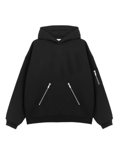 Черный худи System 108