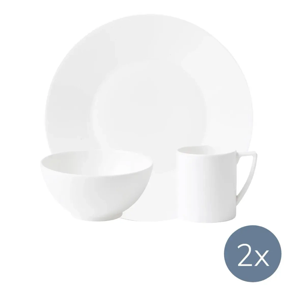 Wedgwood Jasper Conran Белый набор для завтрака на 2 персоны