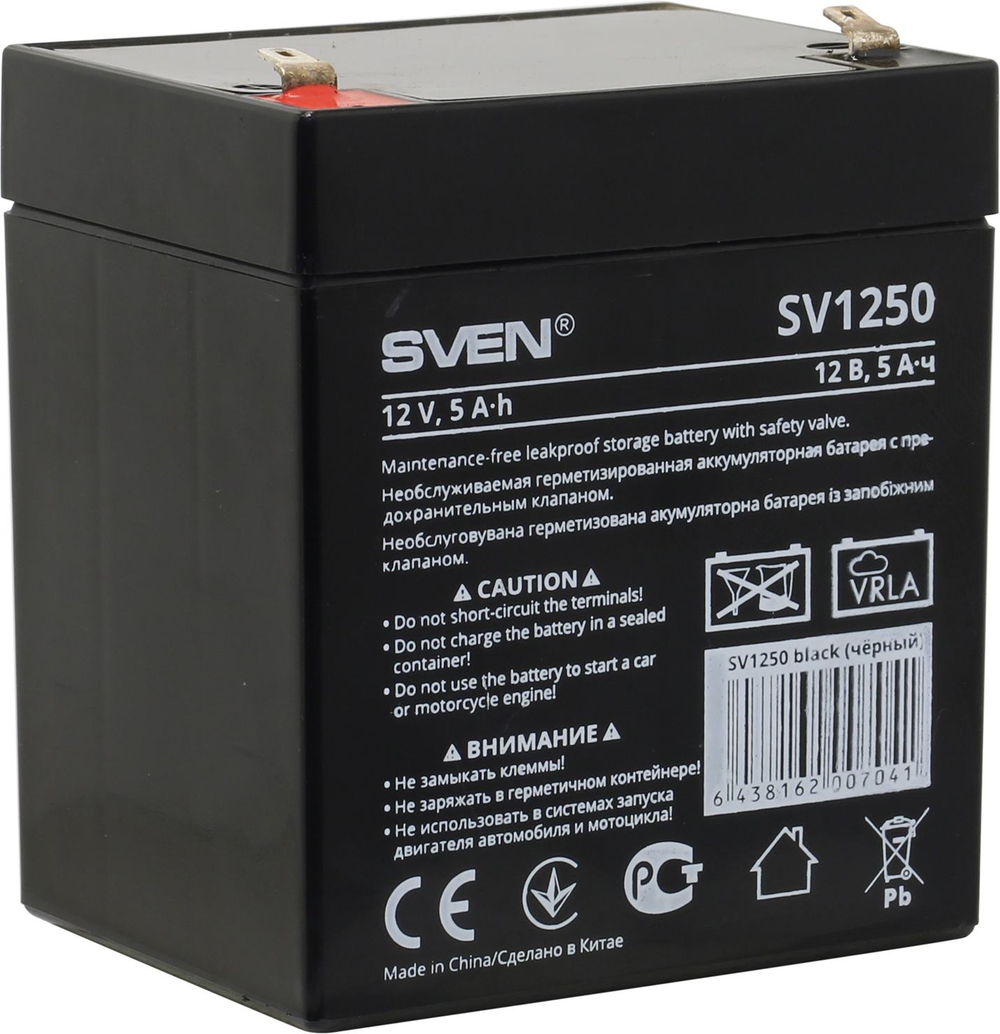 Аккумулятор SVEN SV1250  (12V,  5Ah) для UPS