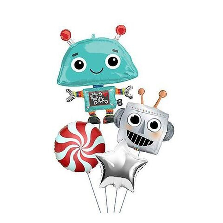 Композиция из воздушных шаров "Роботы"