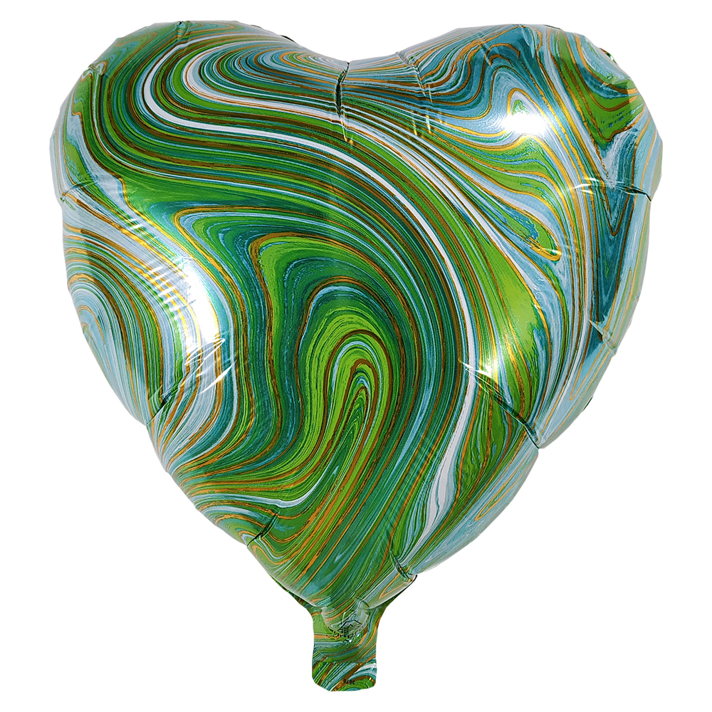 Воздушный шар Сердце - Агат (Зеленый)