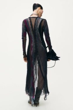 H&M - Glenn Martens Многослойное платье в сеточку, черный