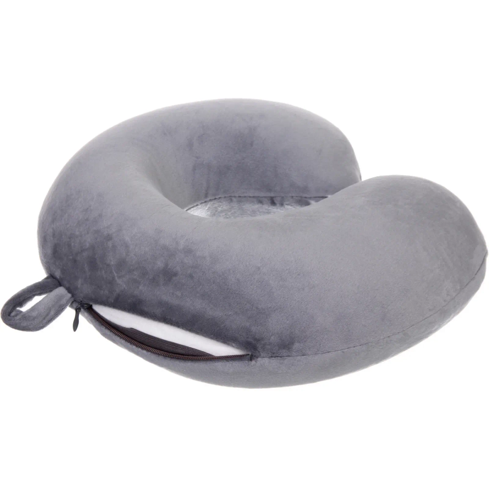 Подушка дорожная «TRIP - Comfort», мемори-эффект, цвет графит