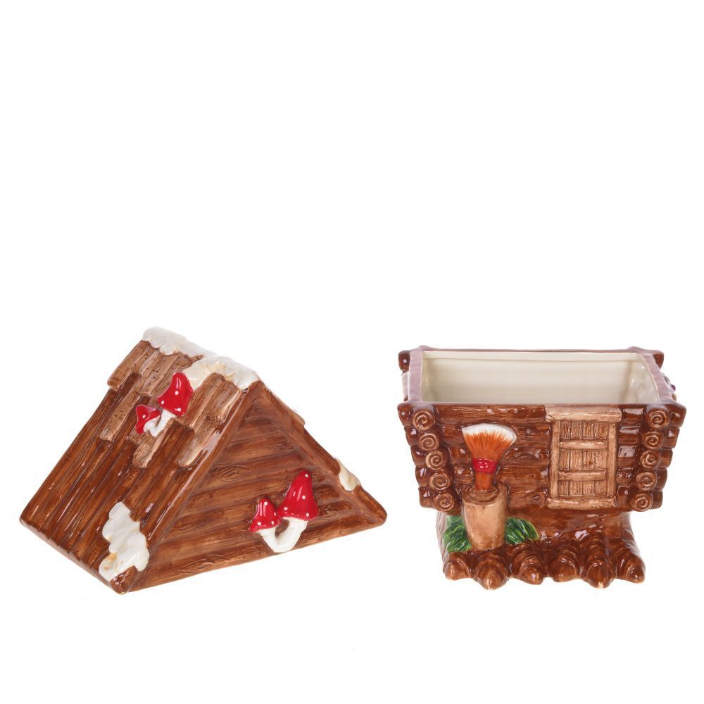 GAEM Конфетница "Избушка",, 1600 мл, L22 W17 H26 см