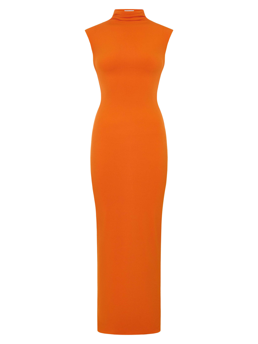 Платье-макси с кап-рукавом масло