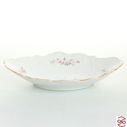 Блюдо для хлеба Bernadotte Серая роза золото 34 см