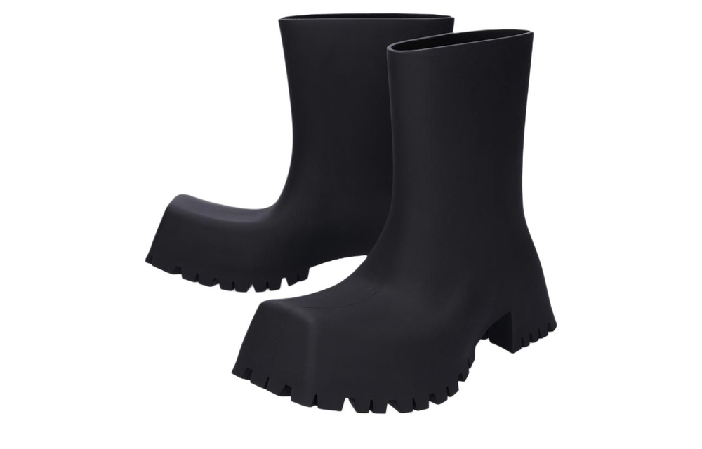 Balenciaga 50mm Trooper Rubber Boots "Black" Women"s