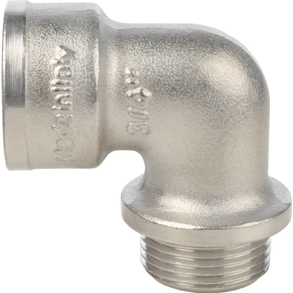 Угольник с упором НВ никелированный 3/4" STOUT