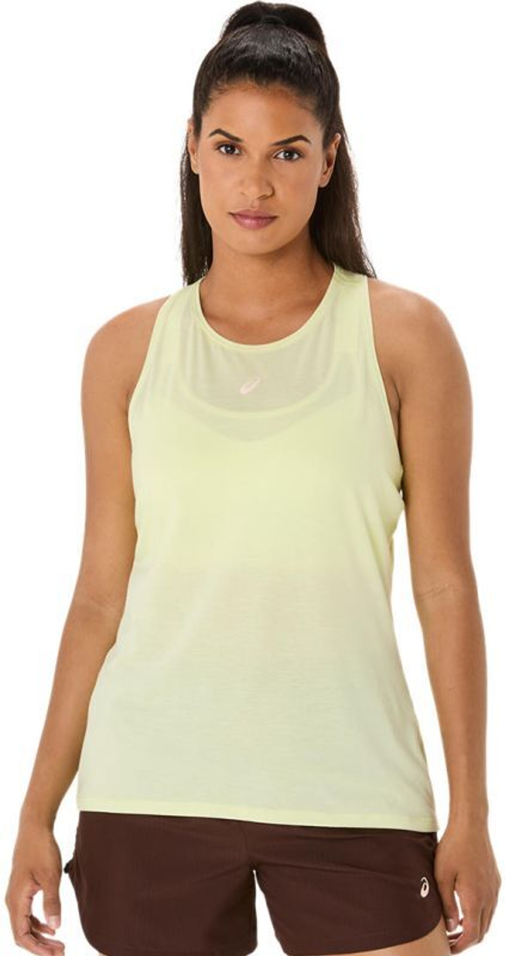 Женский топ теннисный Asics Nagino Run Adjustable - желтый