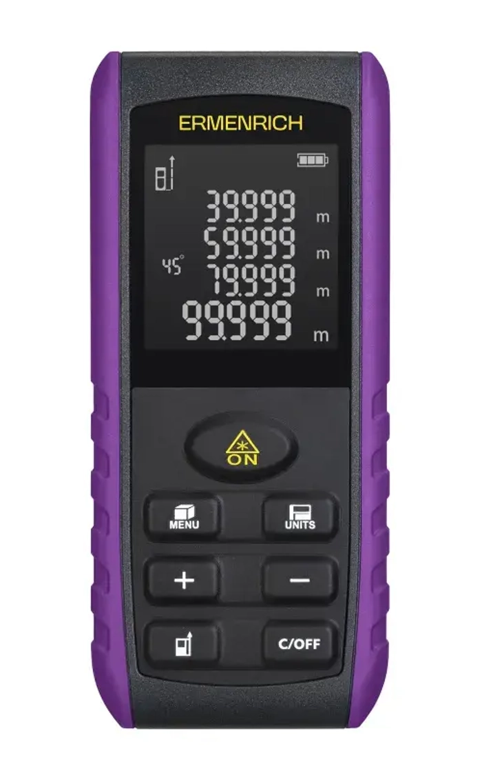 Лазерная рулетка Ermenrich Reel PRO GE60, фиолетовый