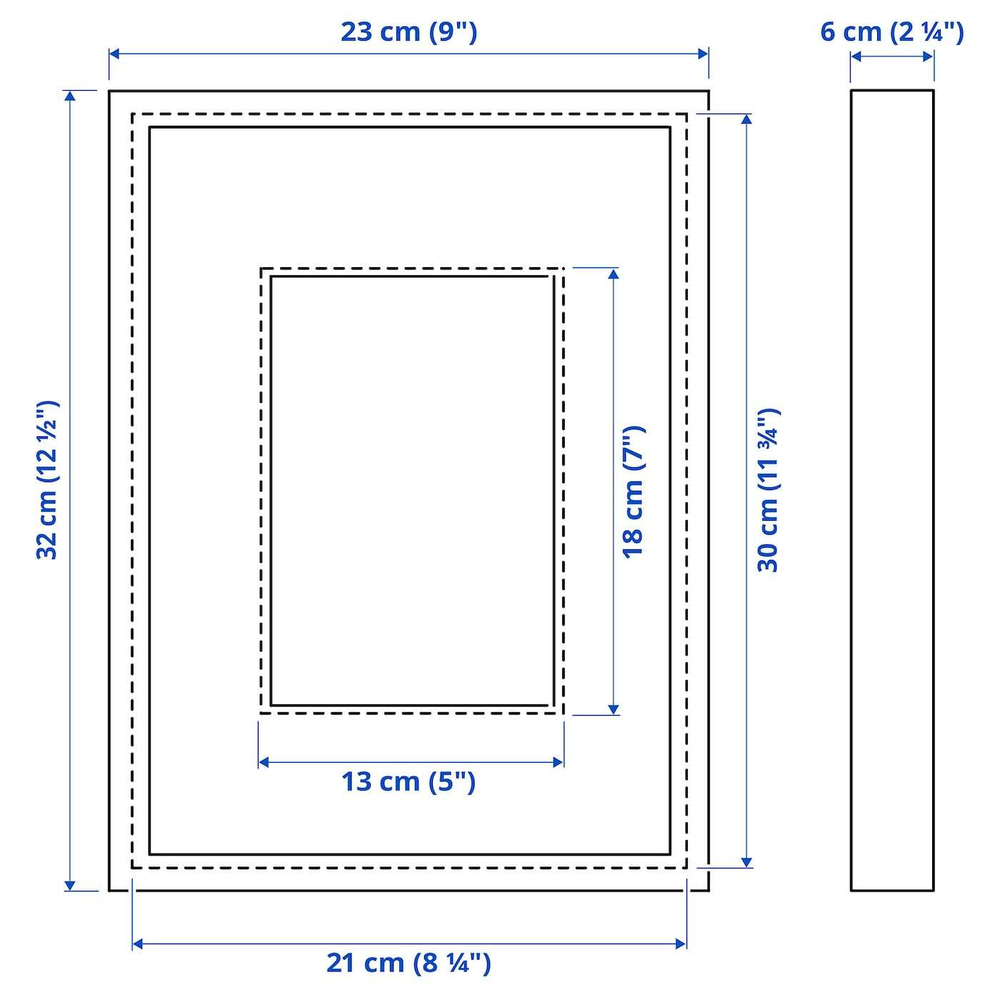 IKEA SANNAHED  (ИКЕА САННАХЕД)  -  Рамка, белая, 21x30 см