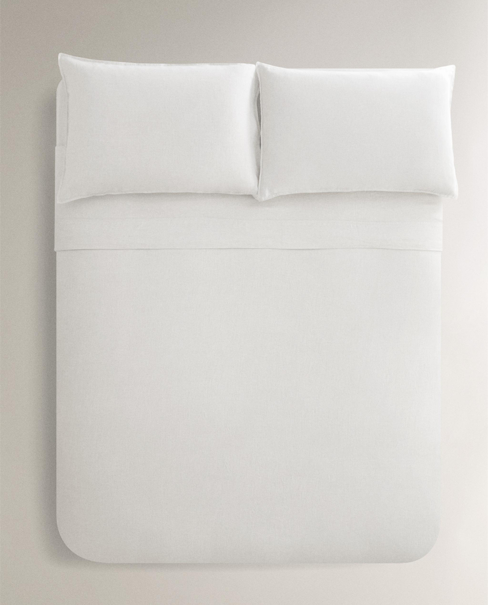 Пододеяльник Zara Home хлопок, лён 100%, однотонный, 6150/088