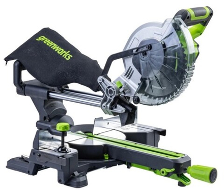 Пила торцовочная аккумуляторная GREENWORKS GD24MS216 24V, б/щ, 4800 об/мин, АКБ 8Ач и ЗУ 1501707UH