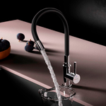 Смеситель для кухни с гибким изливом, черный/хром AM.PM X-Joy S F85B07602