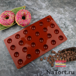 Силиконовая форма «Полусфера» 2,8 см, 24 ячеек