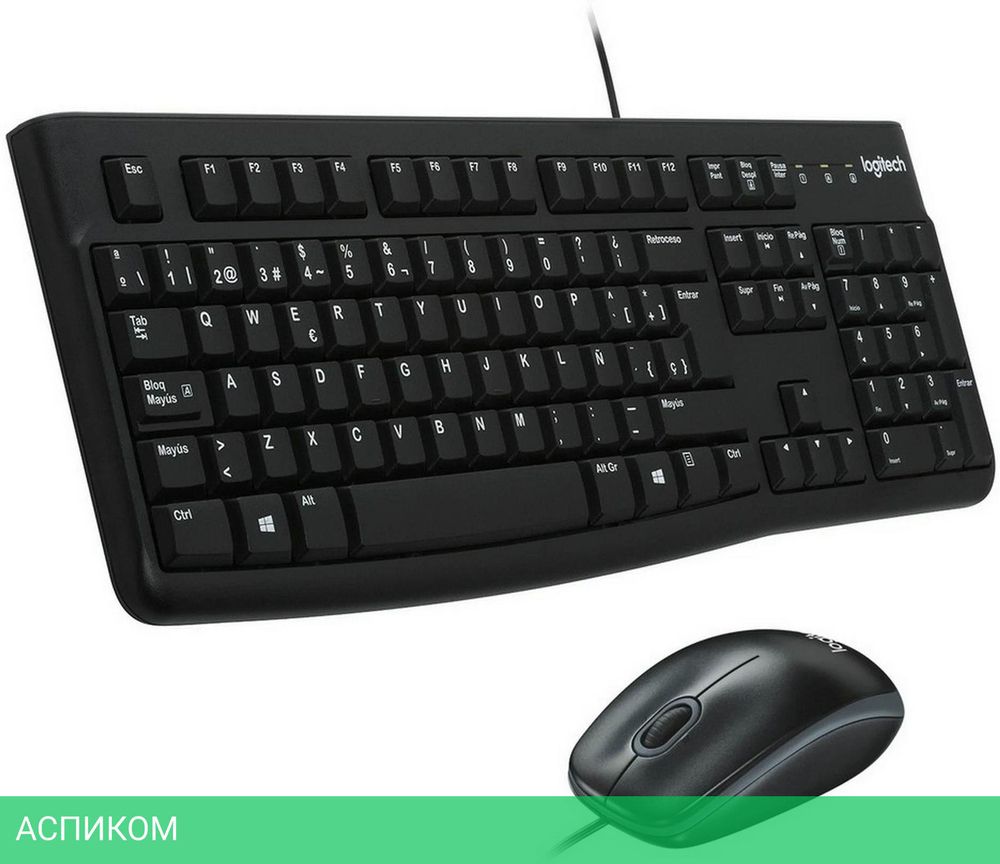 Набор периферии Logitech Desktop MK120 черный (920-002562)