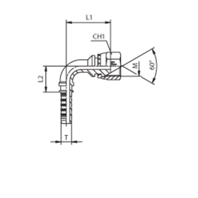 Фитинг DN 08 DKM (Г) 16x1.5 (90)