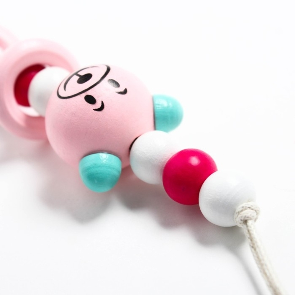 Держатель для пустышки "Мишка", цвет розовый 4155501