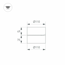 Светильник SP-RONDO-FLAP-R110-25W Day4000 (WH, 110 deg) (Arlight, IP40 Металл, 3 года) 028160