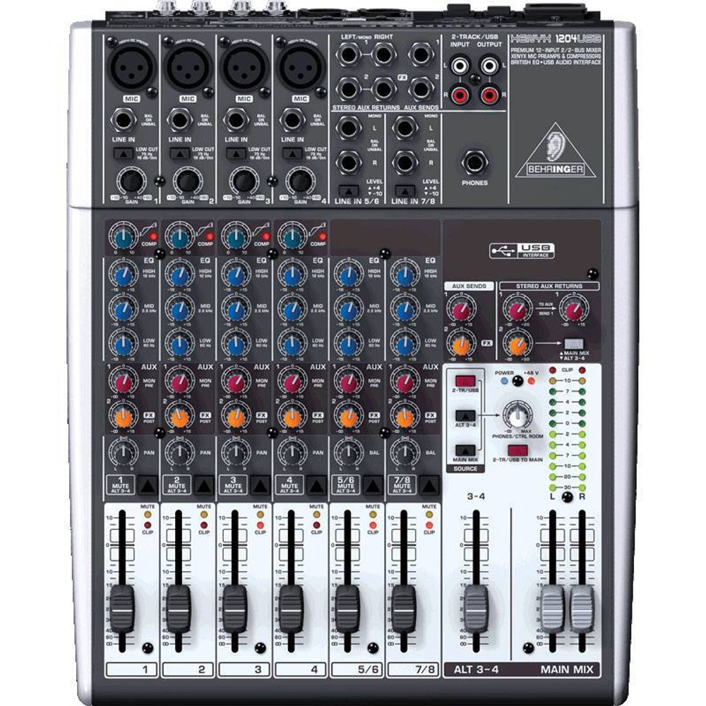 МИКШЕРНЫЙ ПУЛЬТ BEHRINGER XENYX 1204USB