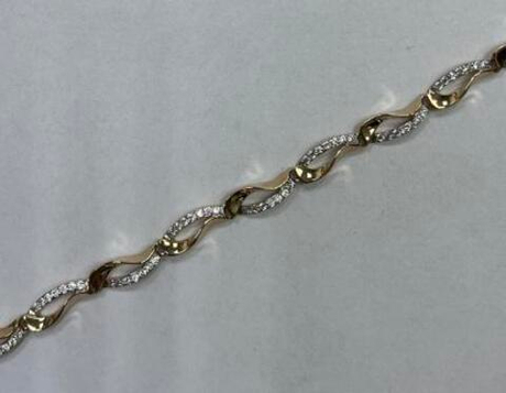 Браслет из золота с фианитами