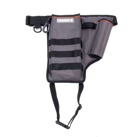 Сумка рыболовная поясная &quot;СЛЕДОПЫТ&quot; Fishing Pocket Hip, 30х22х6 см, цв. серый + 1 коробка LUNO 18/5/
