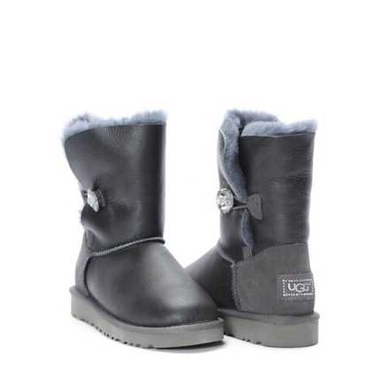 Угги Bailey Button Bling Metallic Grey