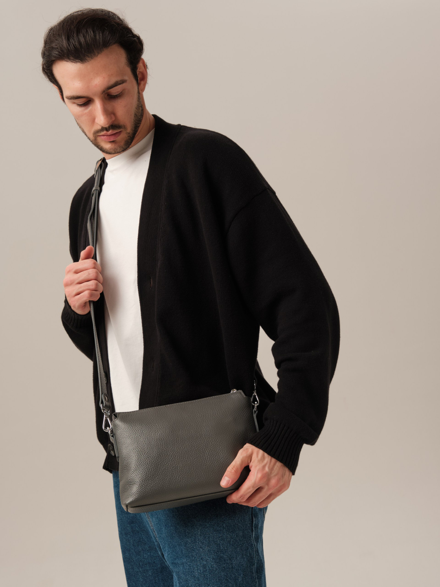 Мужская сумка кроссбоди DBR 7131 мышиный