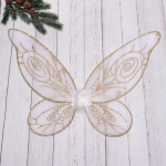 Карнавальный аксессуар Крылья «Взмах пера» (крылья 48*44 см), Белый/золото