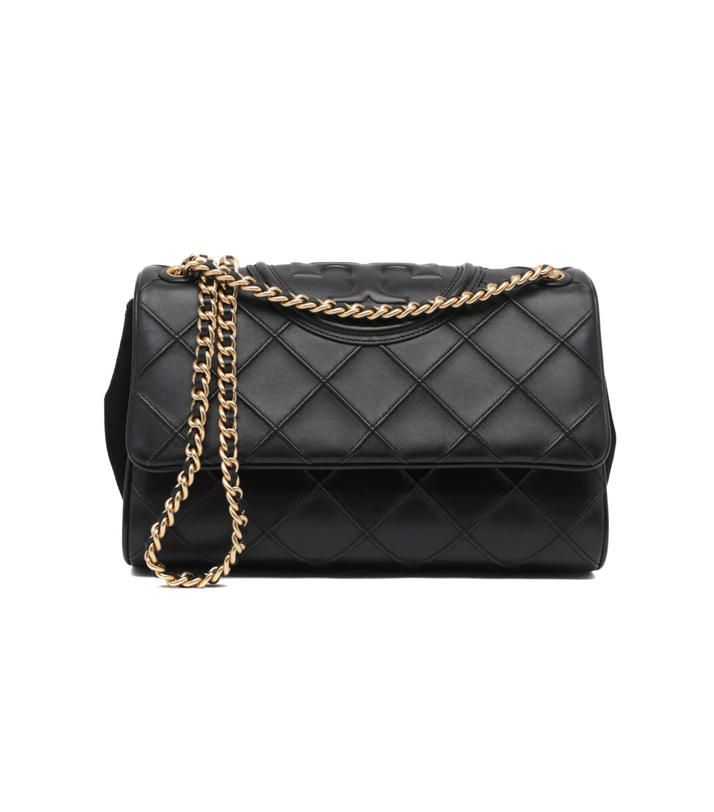 кожаная сумка через плечо fleming soft convertible TORY BURCH - черный(137301)