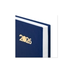 Ежедневник датированный 2026 145х215 мм, А5, STAFF, обложка бумвинил, синий, 117305