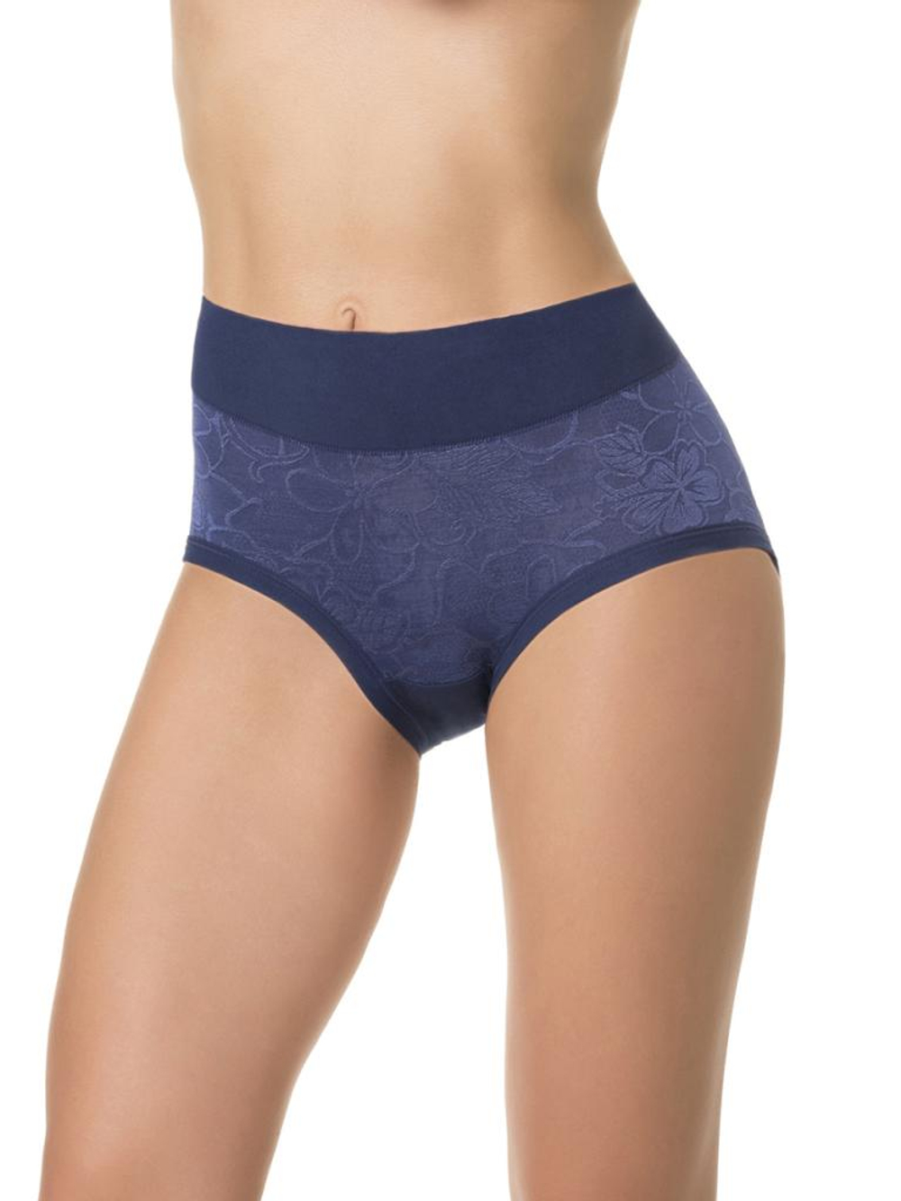 Трусы с высокой линией талии из деликатного бамбукового полотна (Размер: XXL) (Цвет: серый)