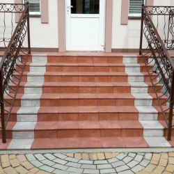 Клинкерная ступень угловая флорентинер WESTERWAELDER KLINKER ATRIUM 31130 SCOTCH 320х320х9,5 мм