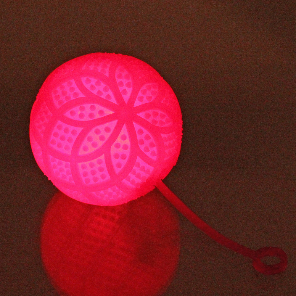 Мяч 7,5 см «Орнамент» (пищалка с подсветкой) СТИКЕР НА ВЛОЖЕНИЕ