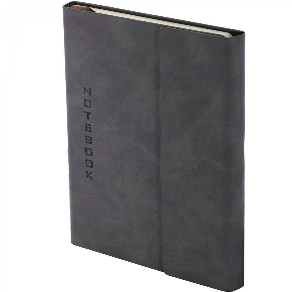 Записная книжка 18*25 см,. Yalong, 7БЦ, иск. кожа (soft-touch), ляссе, тонир. блок, клапан на магните, ассорти, клетка, 120 л.