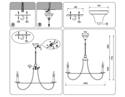 Ambrella Подвесная люстра со сменной лампой Modern TR9616