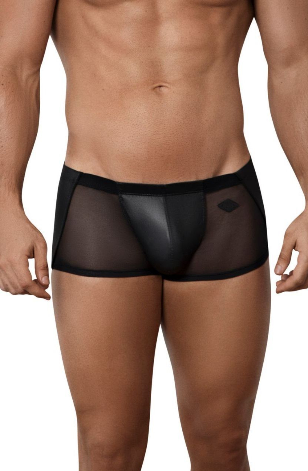 Черные стильные трусы-хипсы с полупрозрачными вставками Hurricane Latin Boxer (Размер: XL) (Цвет: черный)