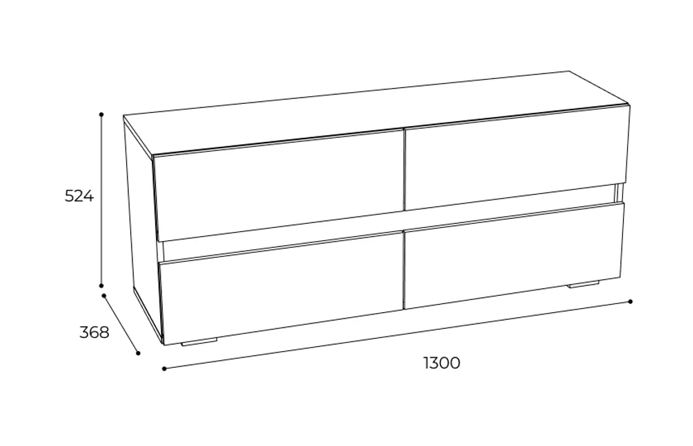 Тумба под ТВ Мрия ТБ-07 Бетон пайн светлый/графит