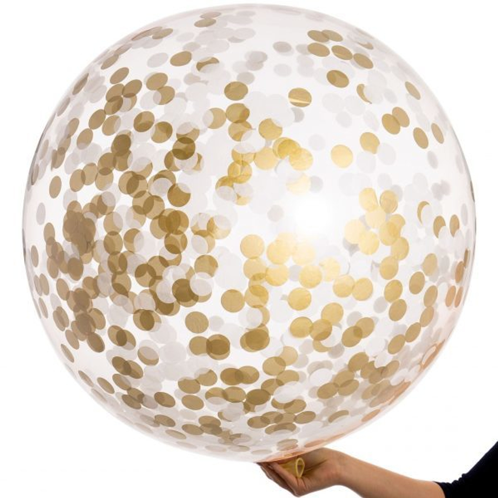 Большой прозрачный шар с конфетти
